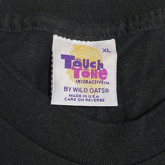 Vintage 1997 Touch Tone Aliens Black Tee T-Shirt XL Made In USA Wild Oats - Picture 5 of 9